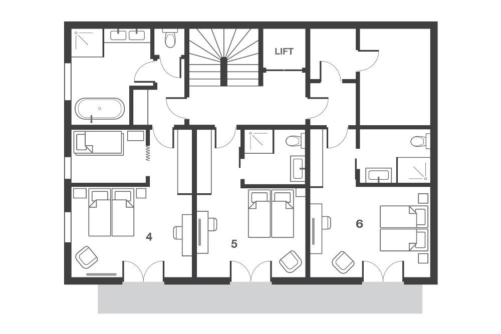 No.8 Club Bellevarde, Val d'Isere floorplan - The Chalet Edit