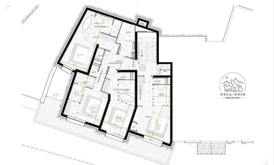 Chalet Orca, Val d'Isere floorplan - The Chalet Edit