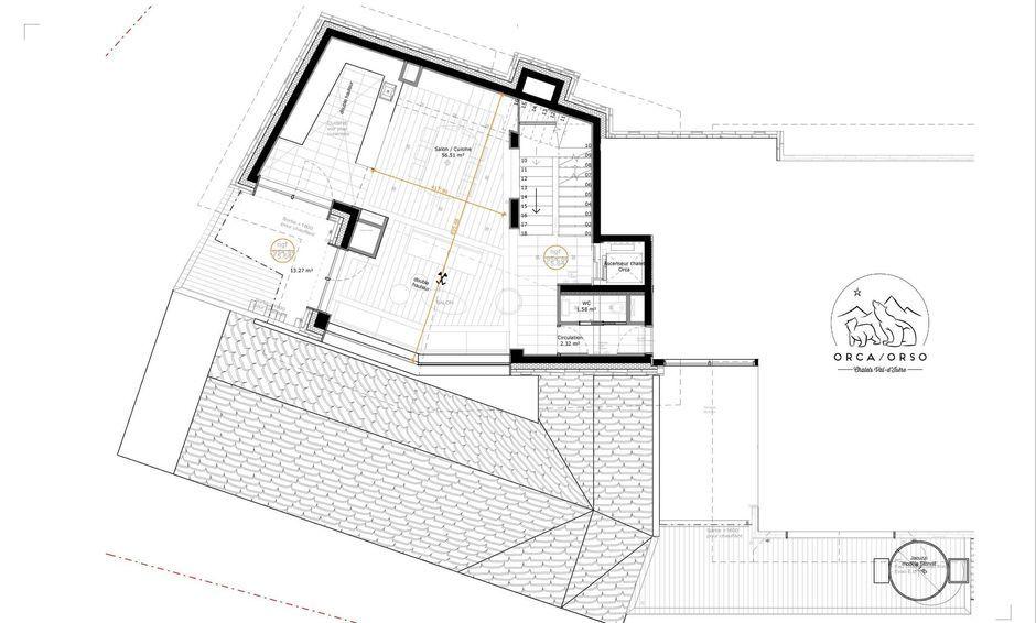 Chalet Orca, Val d'Isere floorplan - The Chalet Edit