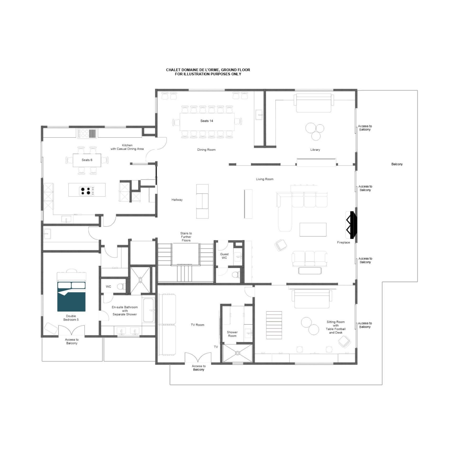 Domaine de L'Orme, Méribel floorplan - The Chalet Edit