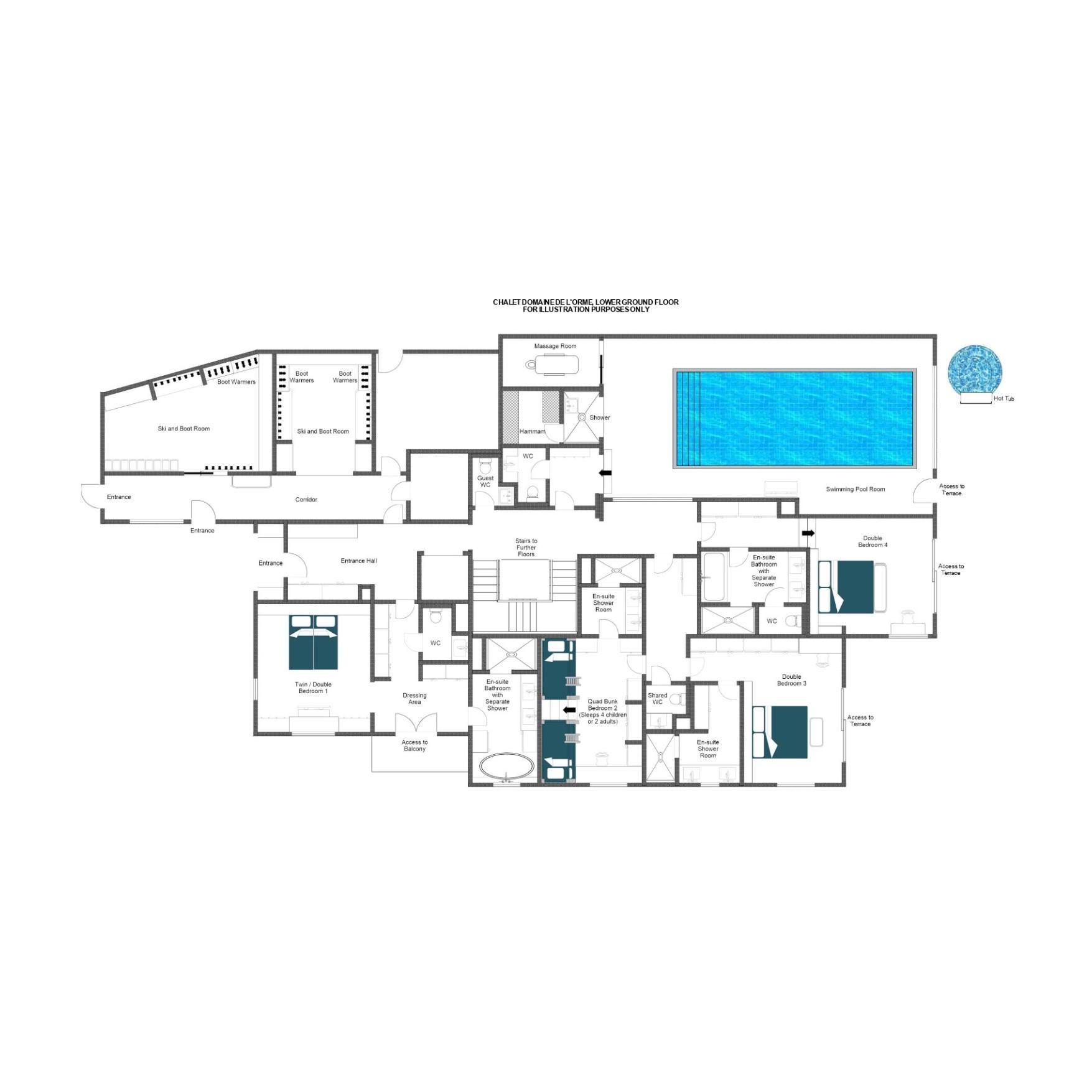 Domaine de L'Orme, Méribel floorplan - The Chalet Edit