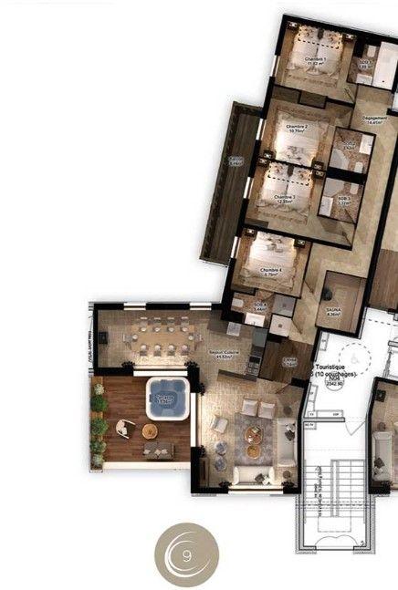 Cocoon 10, Val Thorens floorplan - The Chalet Edit