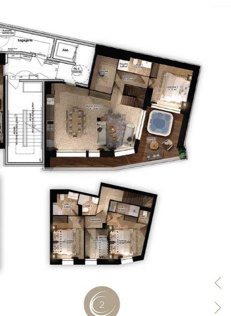 Cocoon 10, Val Thorens floorplan - The Chalet Edit