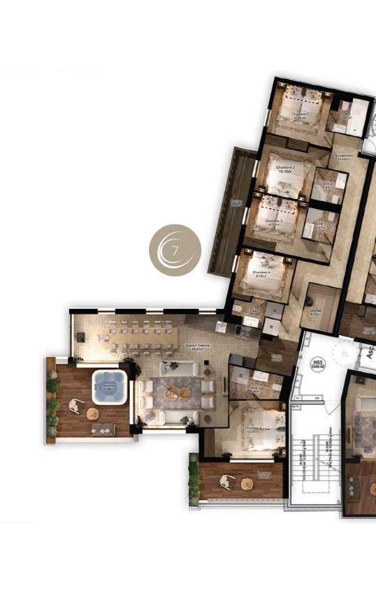 Cocoon 12, Val Thorens floorplan - The Chalet Edit