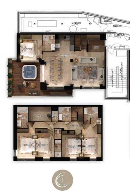 Cocoon 12, Val Thorens floorplan - The Chalet Edit