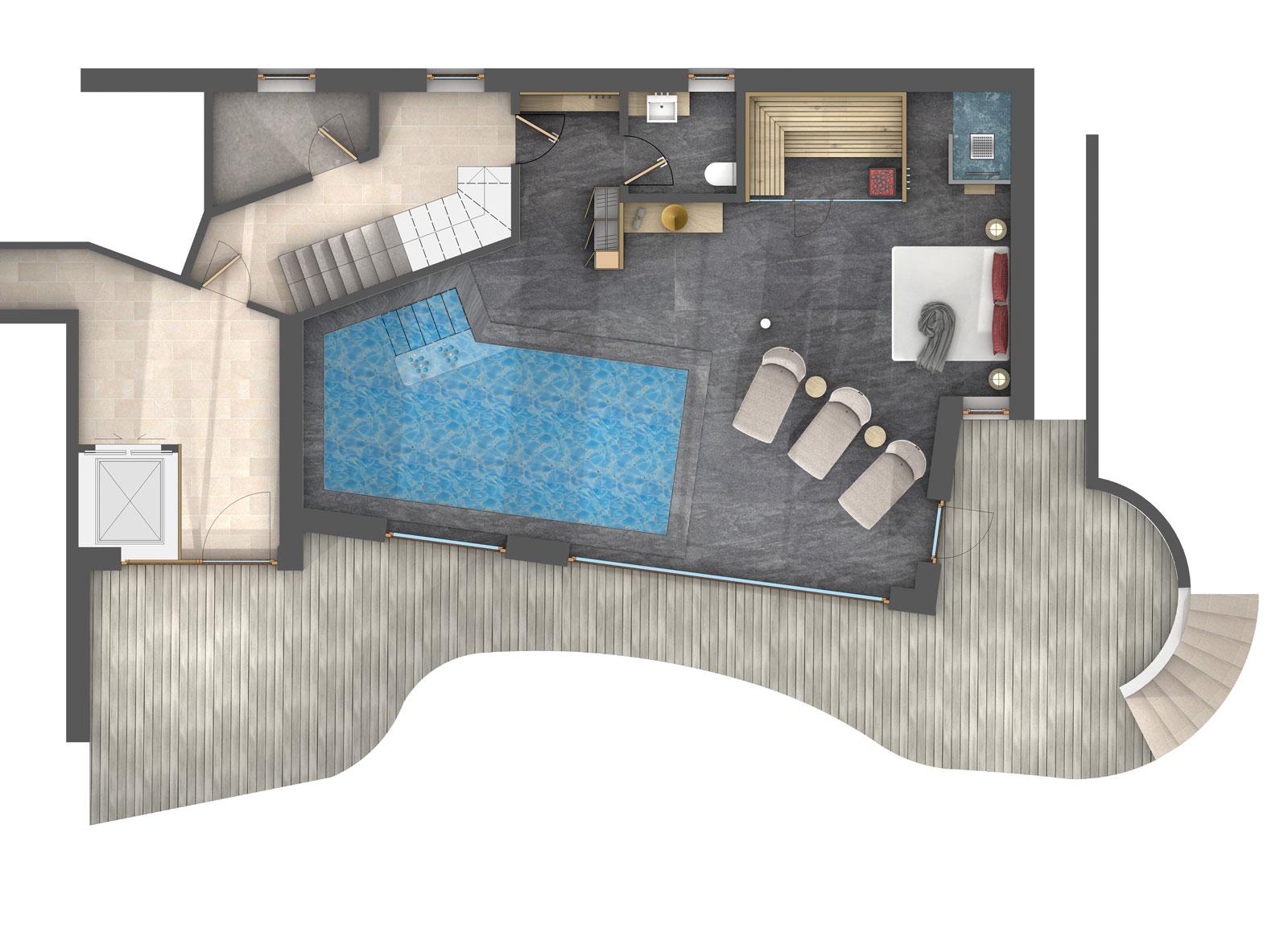 Chalet Robin, Selva Val Gardena floorplan - The Chalet Edit