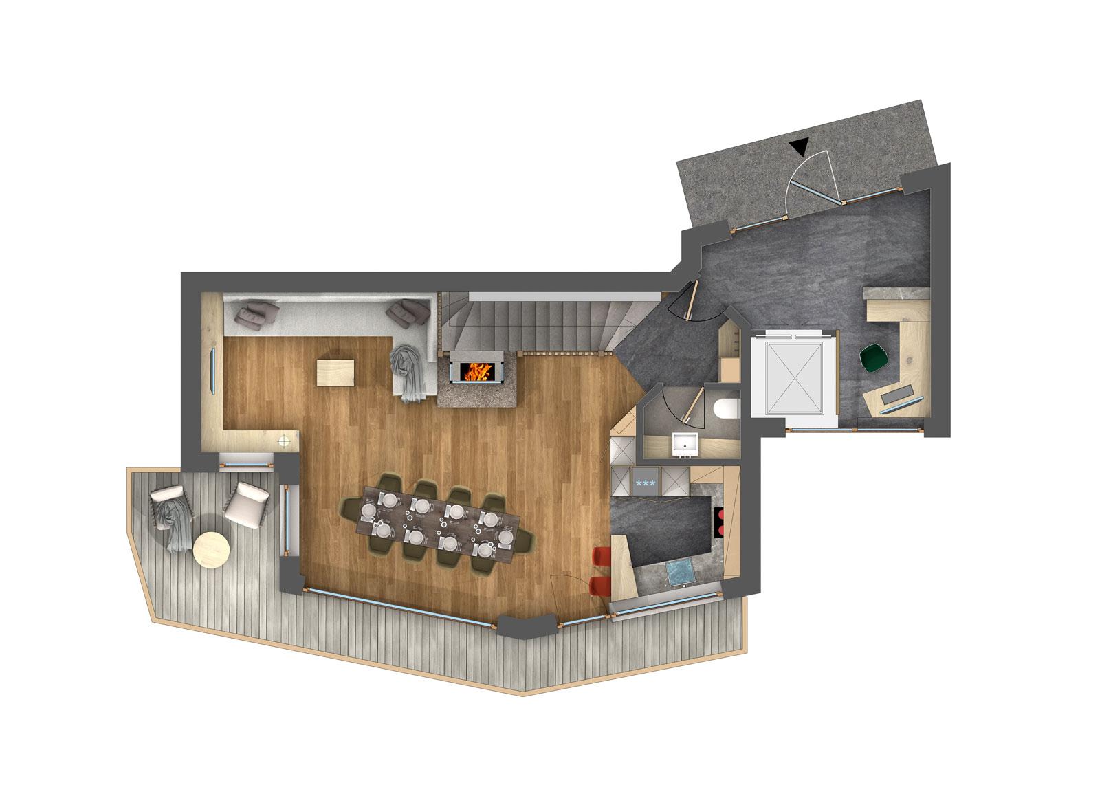 Chalet Filip, Selva Val Gardena floorplan - The Chalet Edit