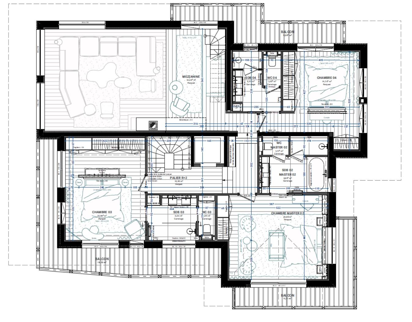 Chalet Yin & Yang, Courchevel 1850 floorplan - The Chalet Edit