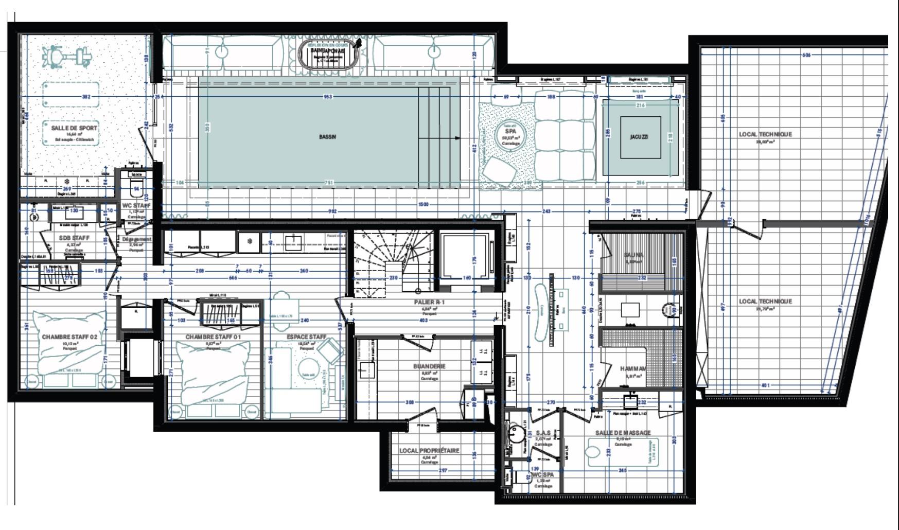Chalet Yin & Yang, Courchevel 1850 floorplan - The Chalet Edit