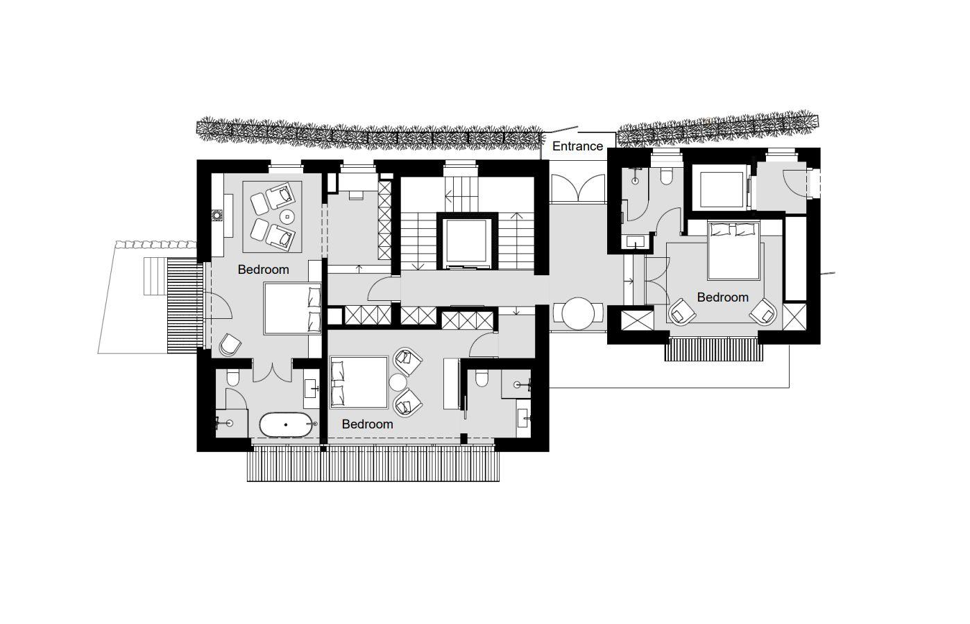 The Barn, Lech floorplan - The Chalet Edit