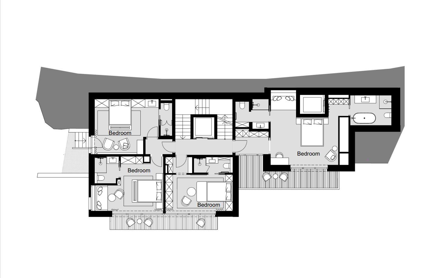 The Barn, Lech floorplan - The Chalet Edit