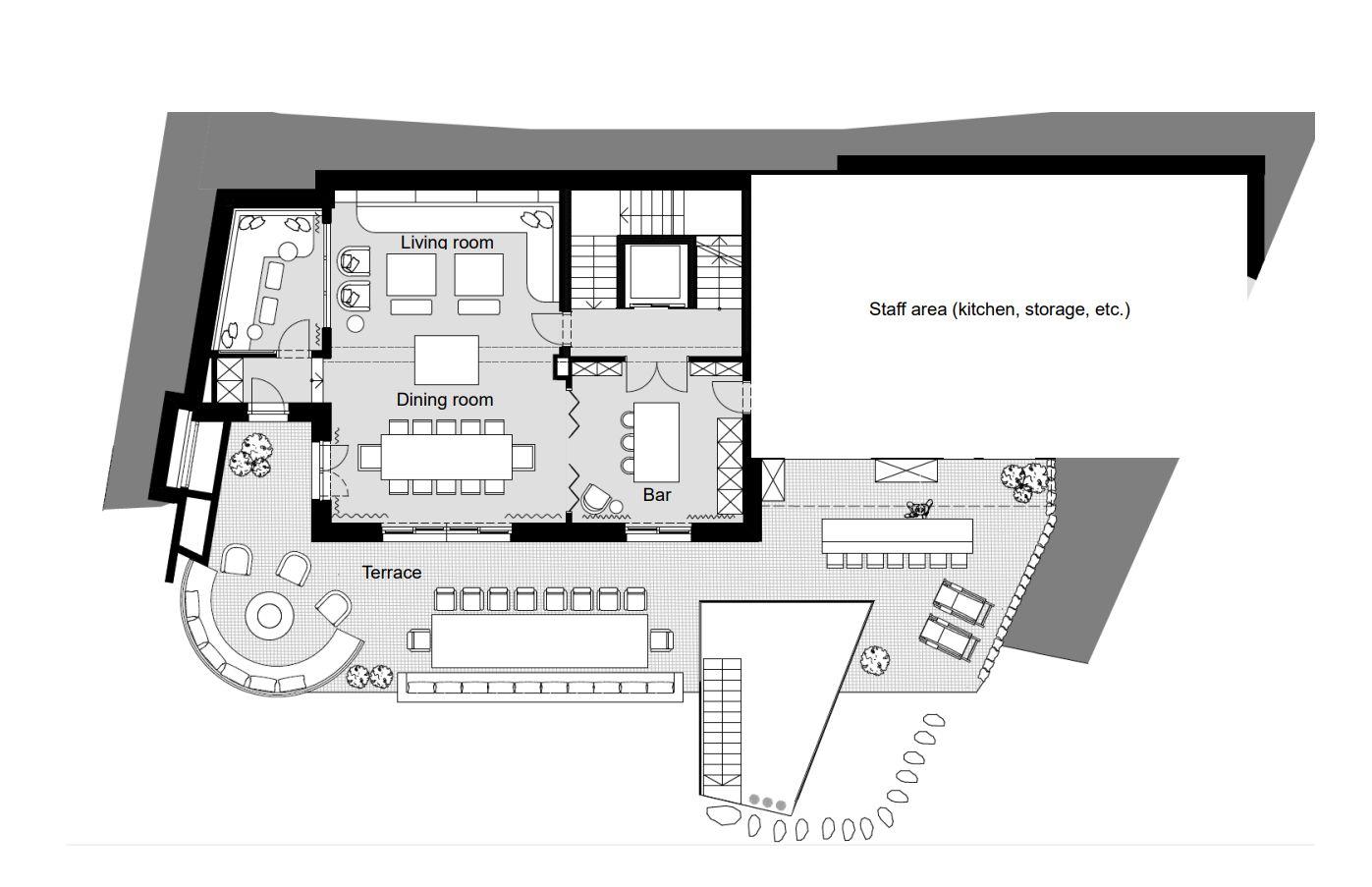 The Barn, Lech floorplan - The Chalet Edit