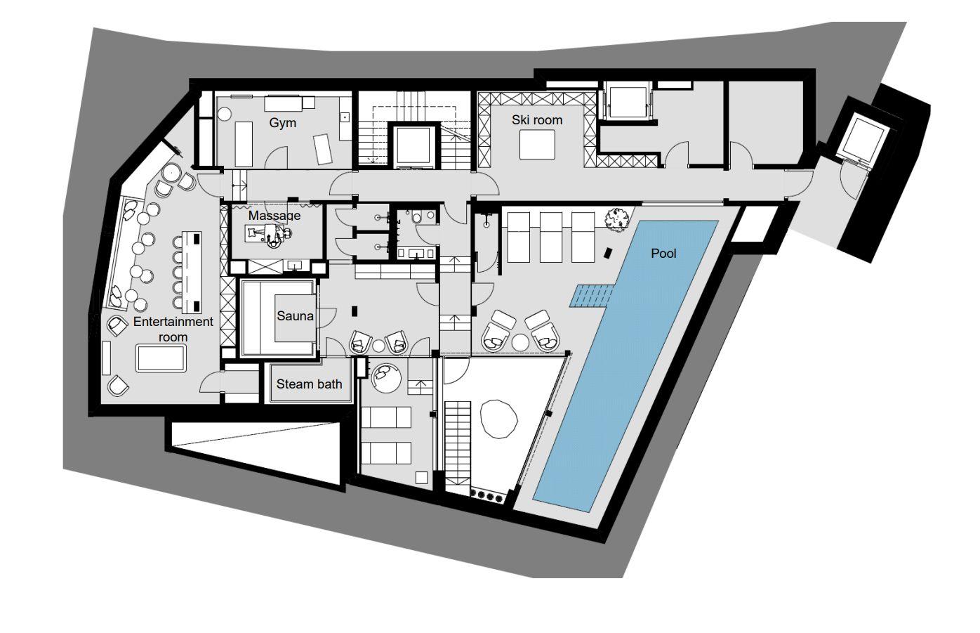 The Barn, Lech floorplan - The Chalet Edit