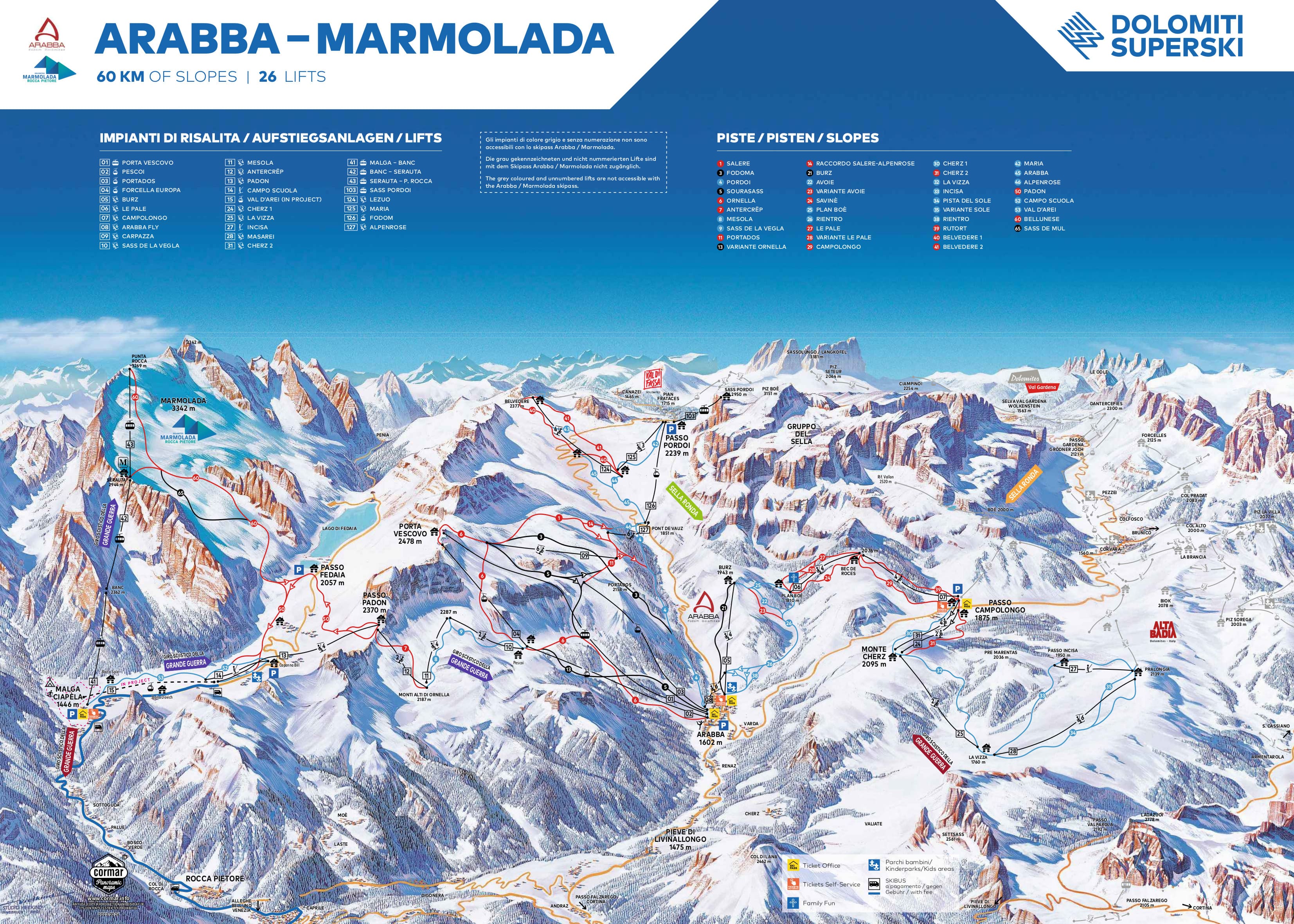 Piste Map for Arabba