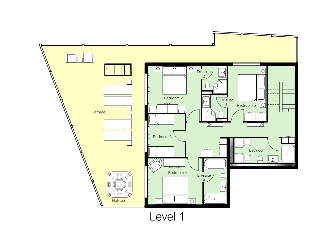 Falcon Penthouse, Verbier floorplan - The Chalet Edit