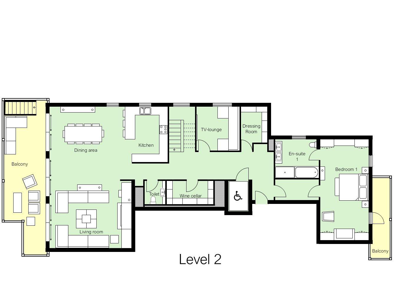 Falcon Penthouse, Verbier floorplan - The Chalet Edit