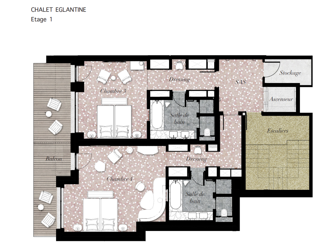 Chalet Eglantine, Meribel floorplan - The Chalet Edit