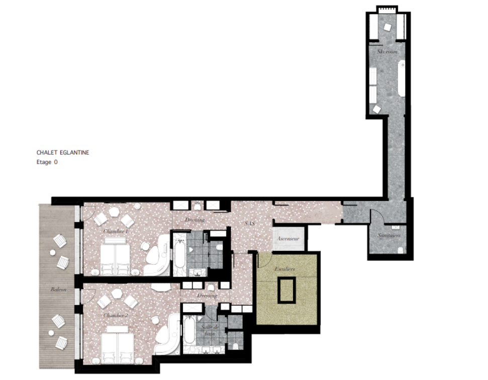 Chalet Eglantine, Meribel floorplan - The Chalet Edit