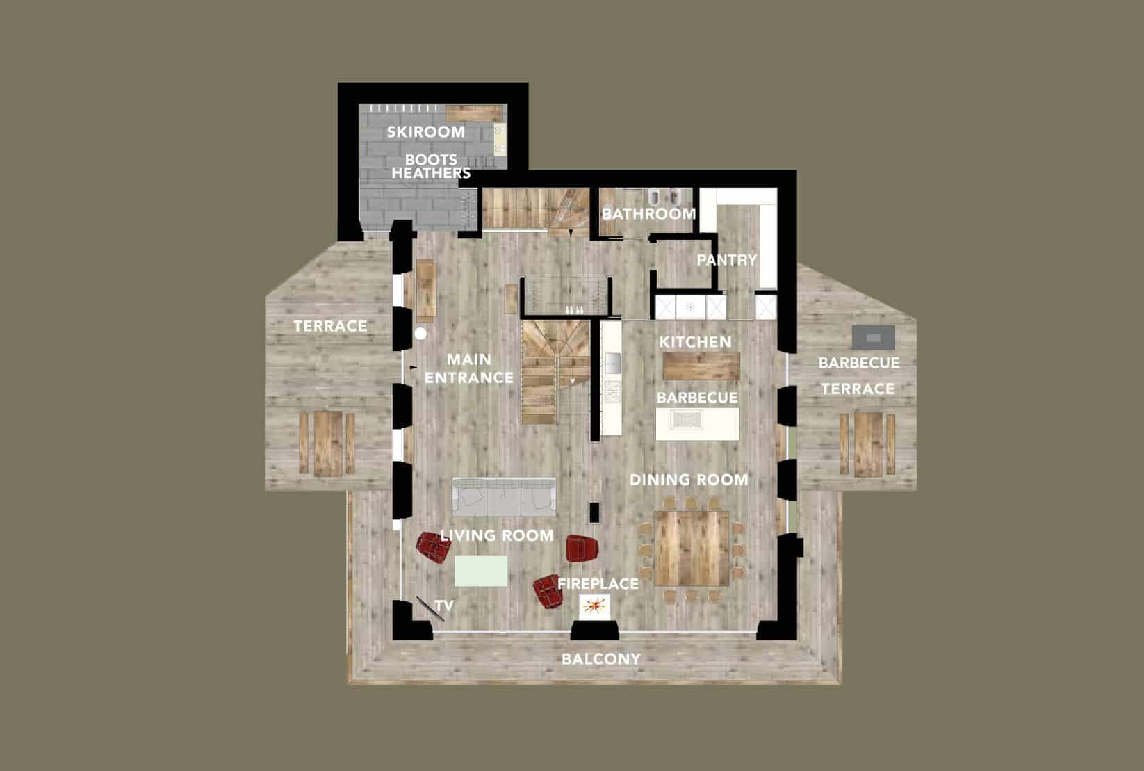Cesa del Louf, Arabba floorplan - The Chalet Edit