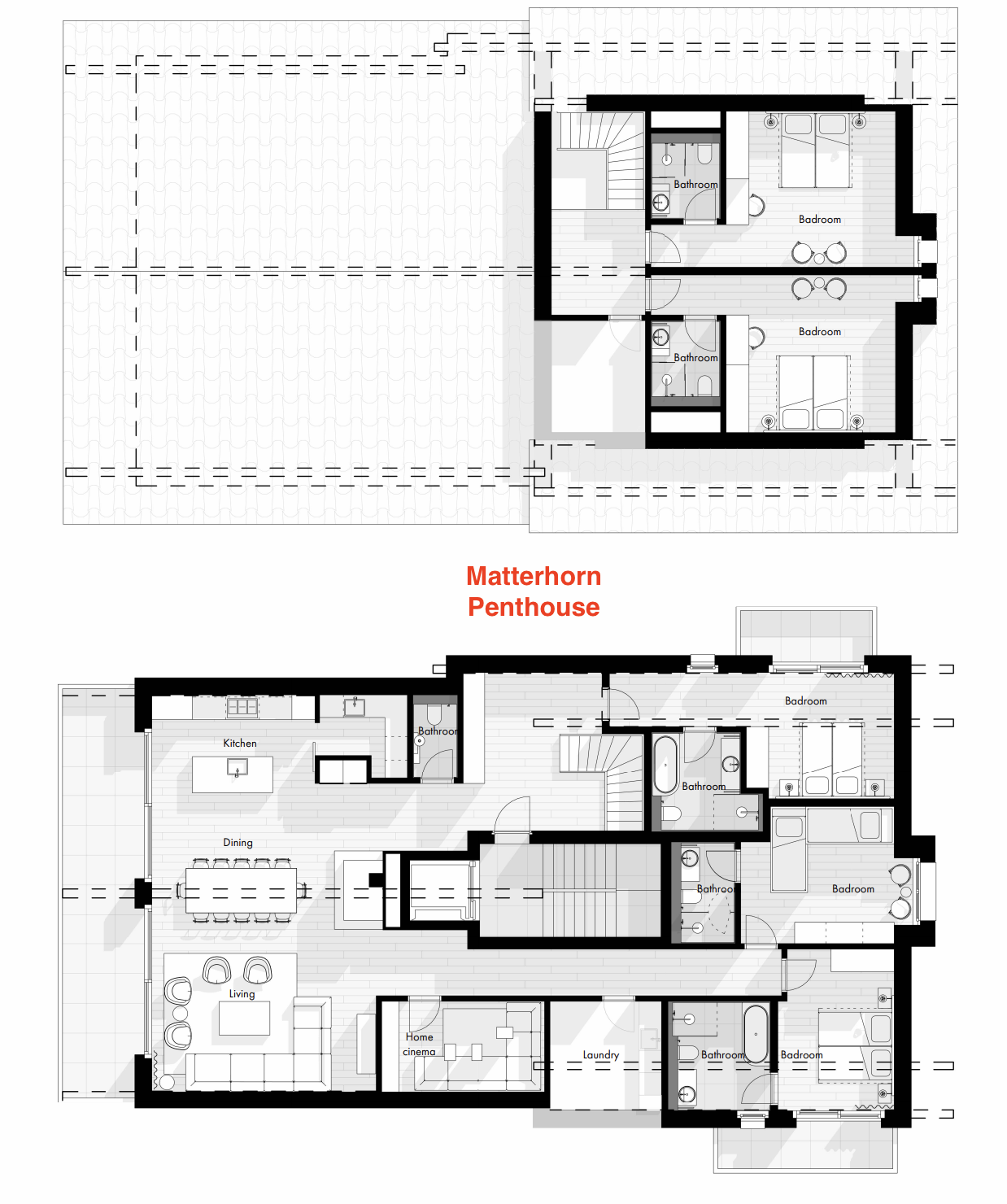 Sierrahaus Alpine Apartments, Zermatt floorplan - The Chalet Edit