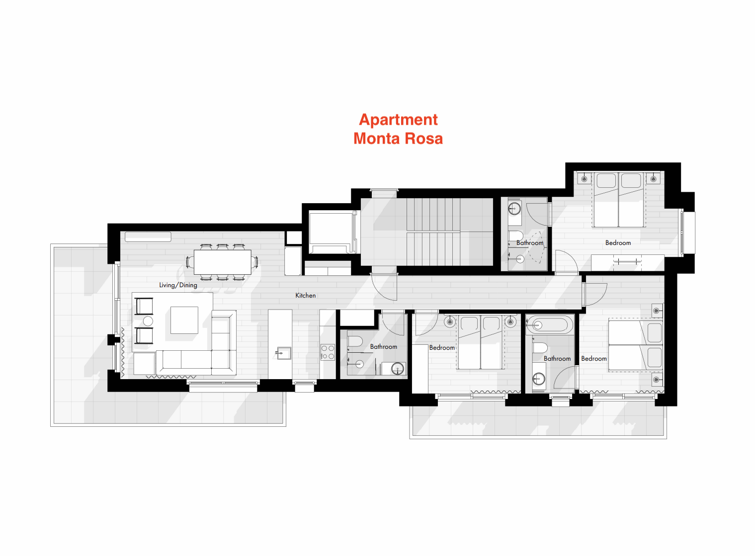 Sierrahaus Alpine Apartments, Zermatt floorplan - The Chalet Edit