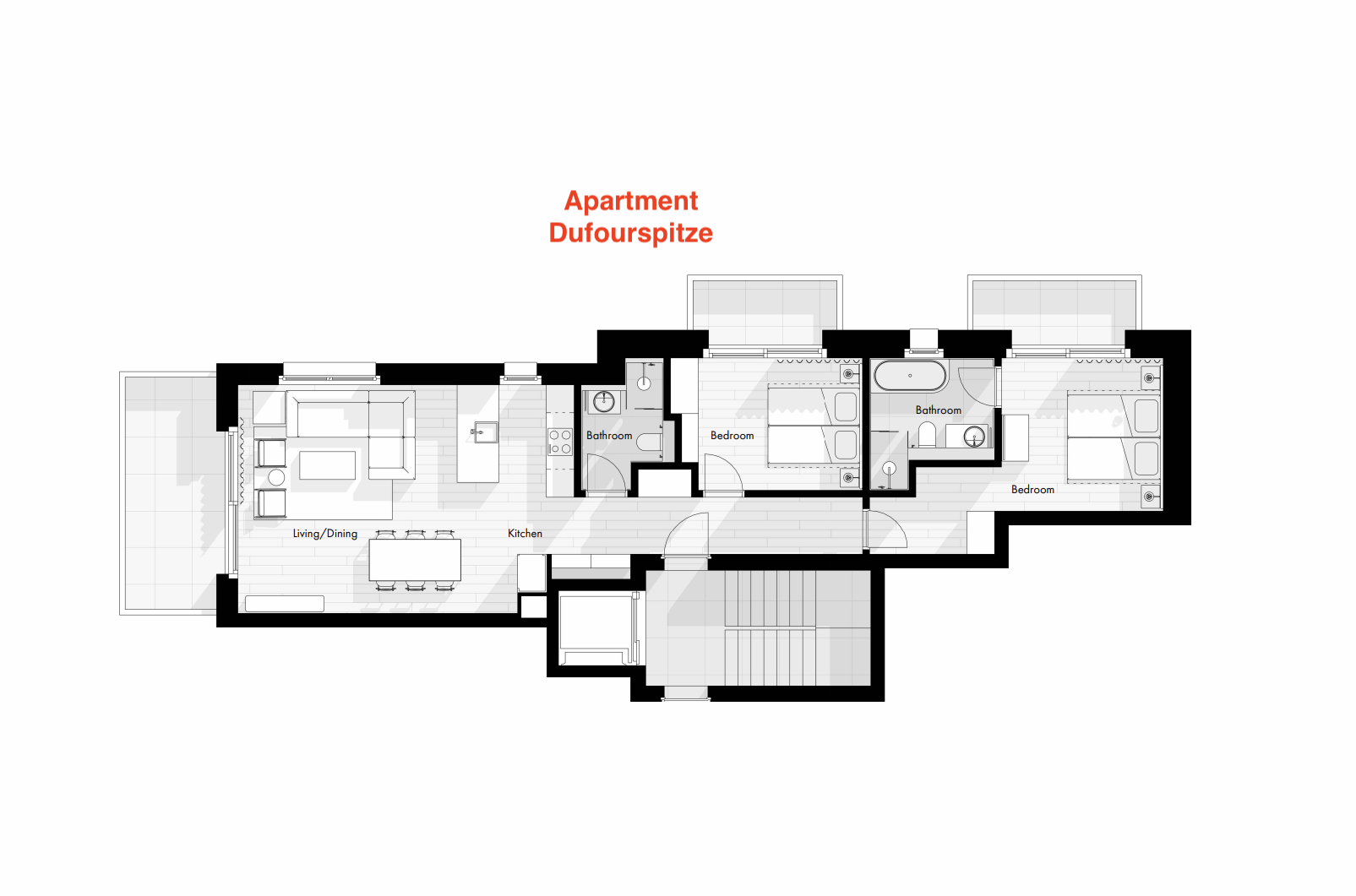 Sierrahaus Alpine Apartments, Zermatt floorplan - The Chalet Edit