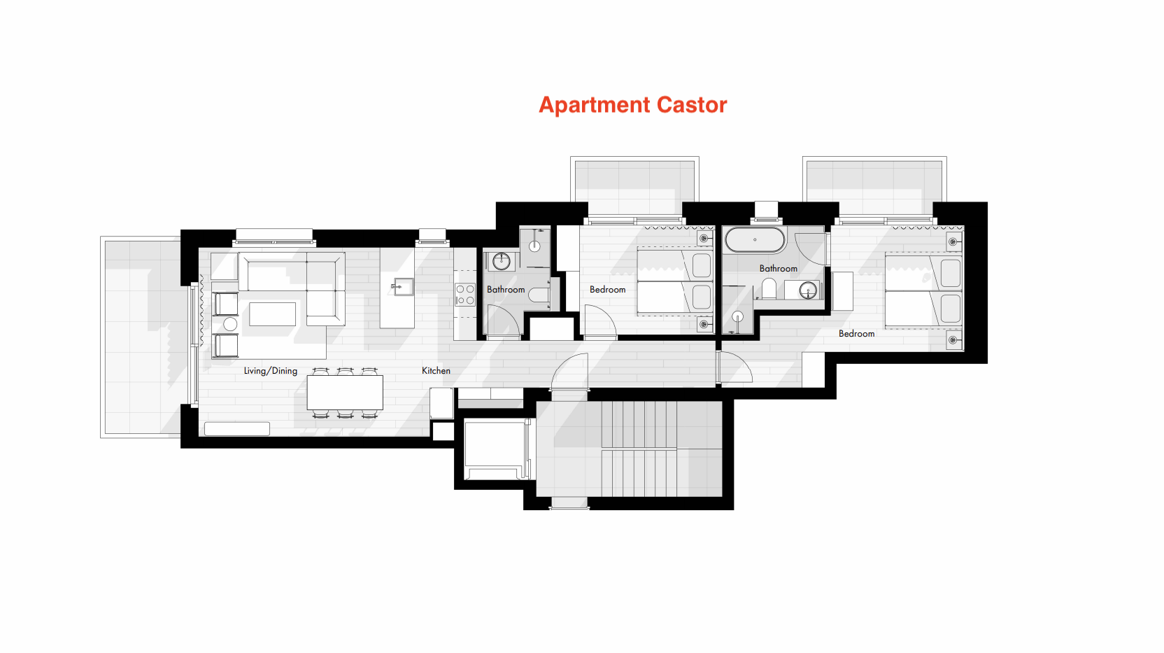 Sierrahaus Alpine Apartments, Zermatt floorplan - The Chalet Edit