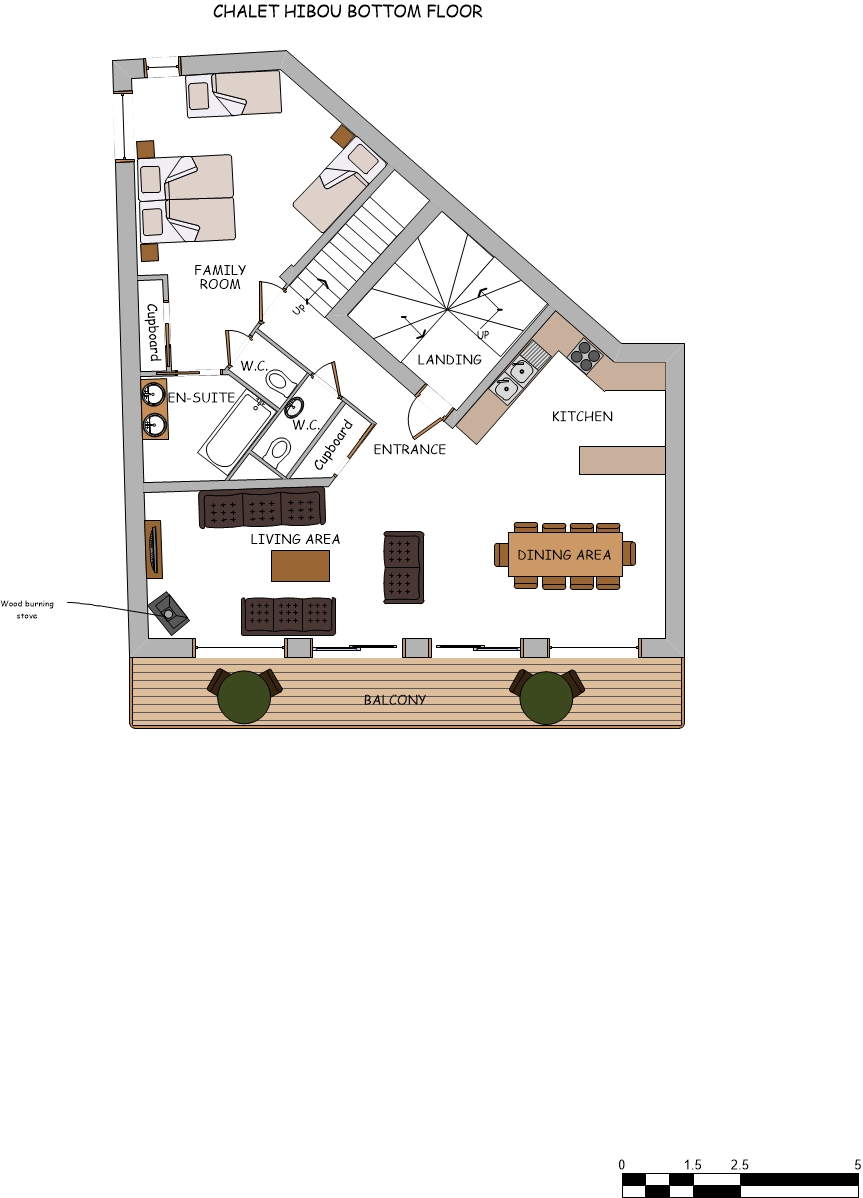 Chalet Hibou, Morzine floorplan - The Chalet Edit