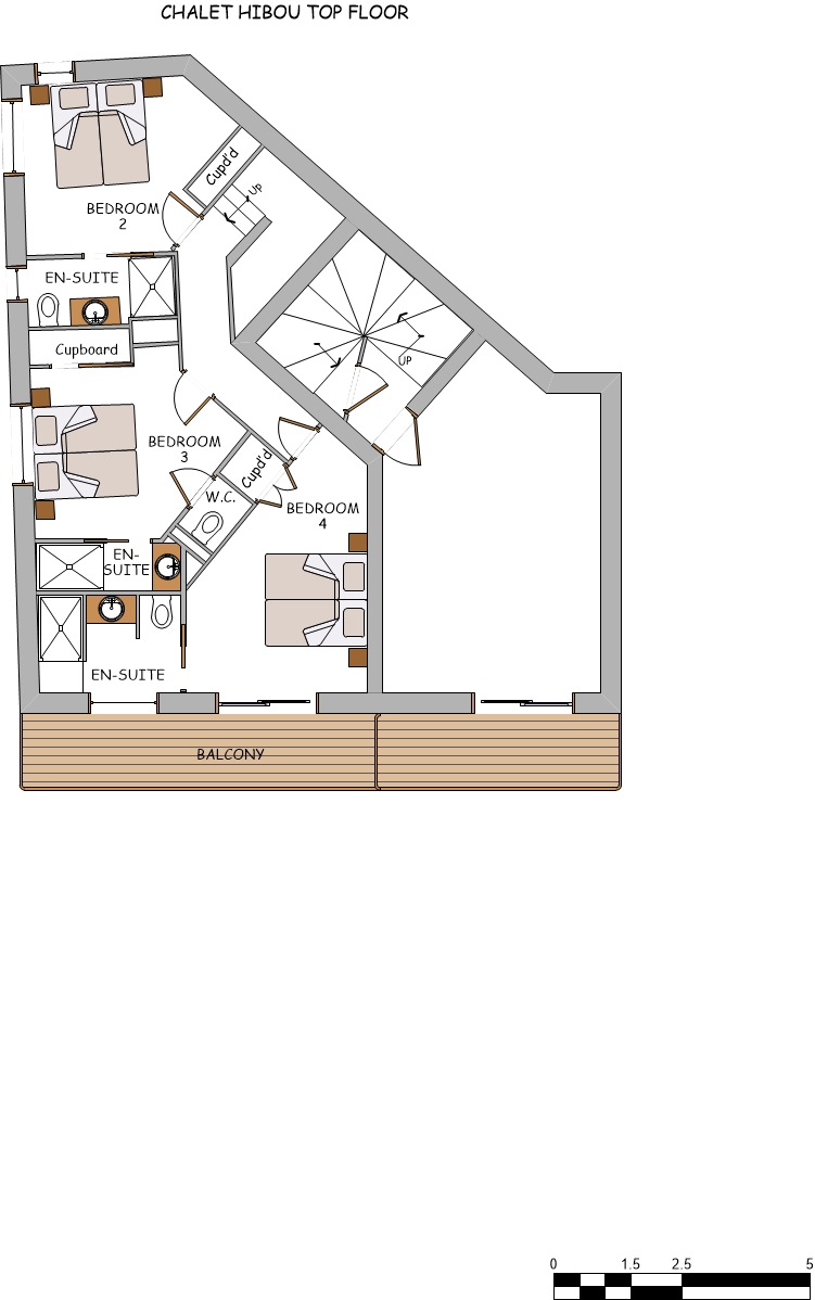 Chalet Hibou, Morzine floorplan - The Chalet Edit