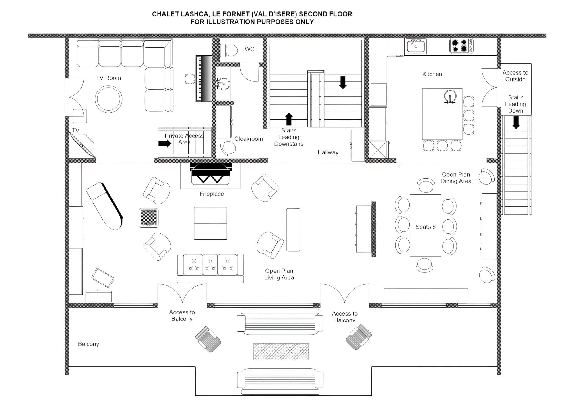 Chalet Lashca, Val d'Isere floorplan - The Chalet Edit