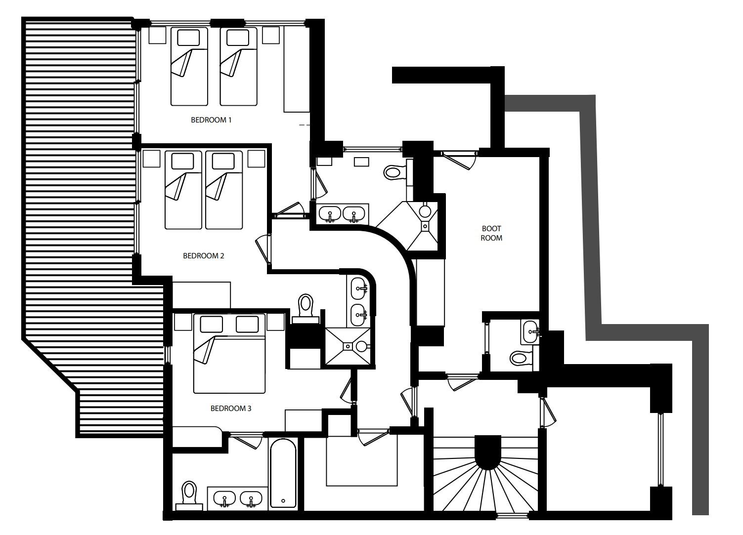 Chalet Alice, Meribel floorplan - The Chalet Edit
