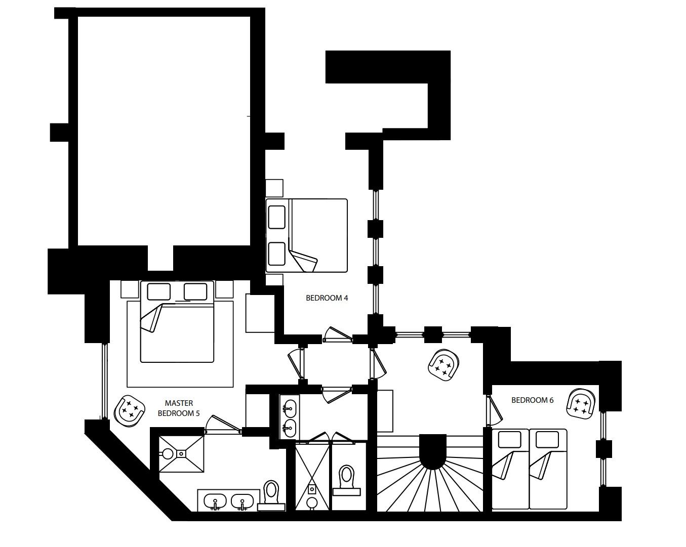 Chalet Alice, Meribel floorplan - The Chalet Edit