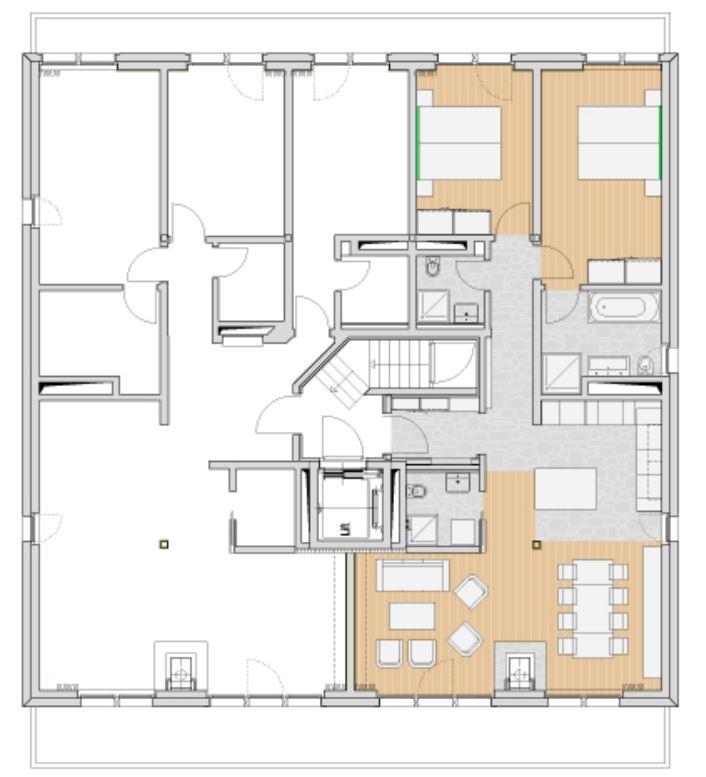Tuftra Penthouse 4, Zermatt floorplan - The Chalet Edit
