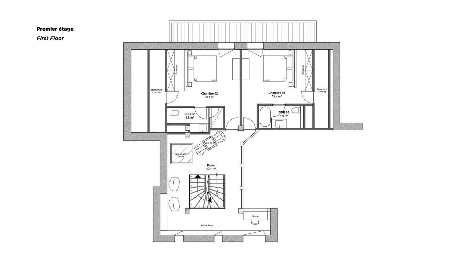 Chalet Impala, Megeve floorplan - The Chalet Edit