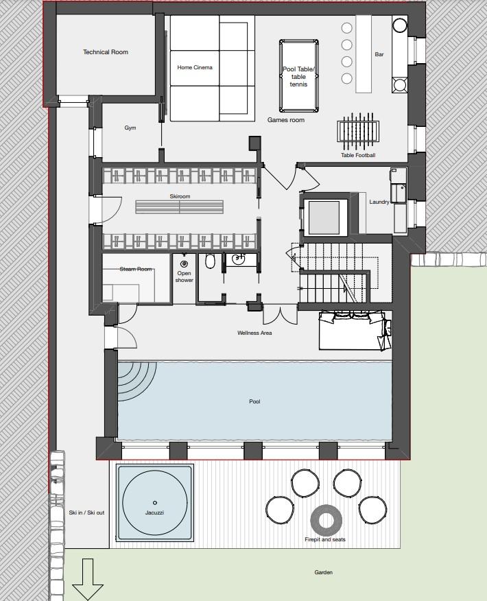 Chalet Il Gufo, Cervinia floorplan - The Chalet Edit