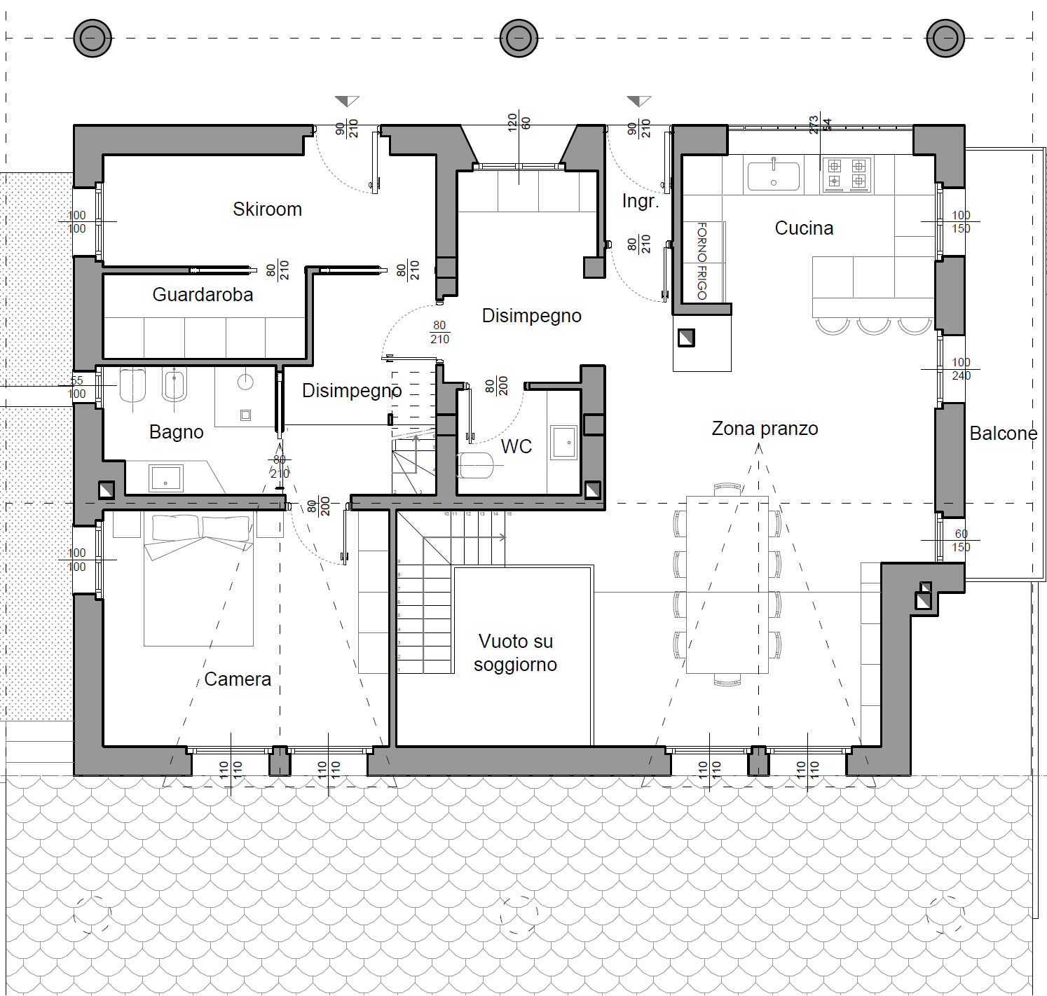 Chalet Snøstorm, Cervinia floorplan - The Chalet Edit