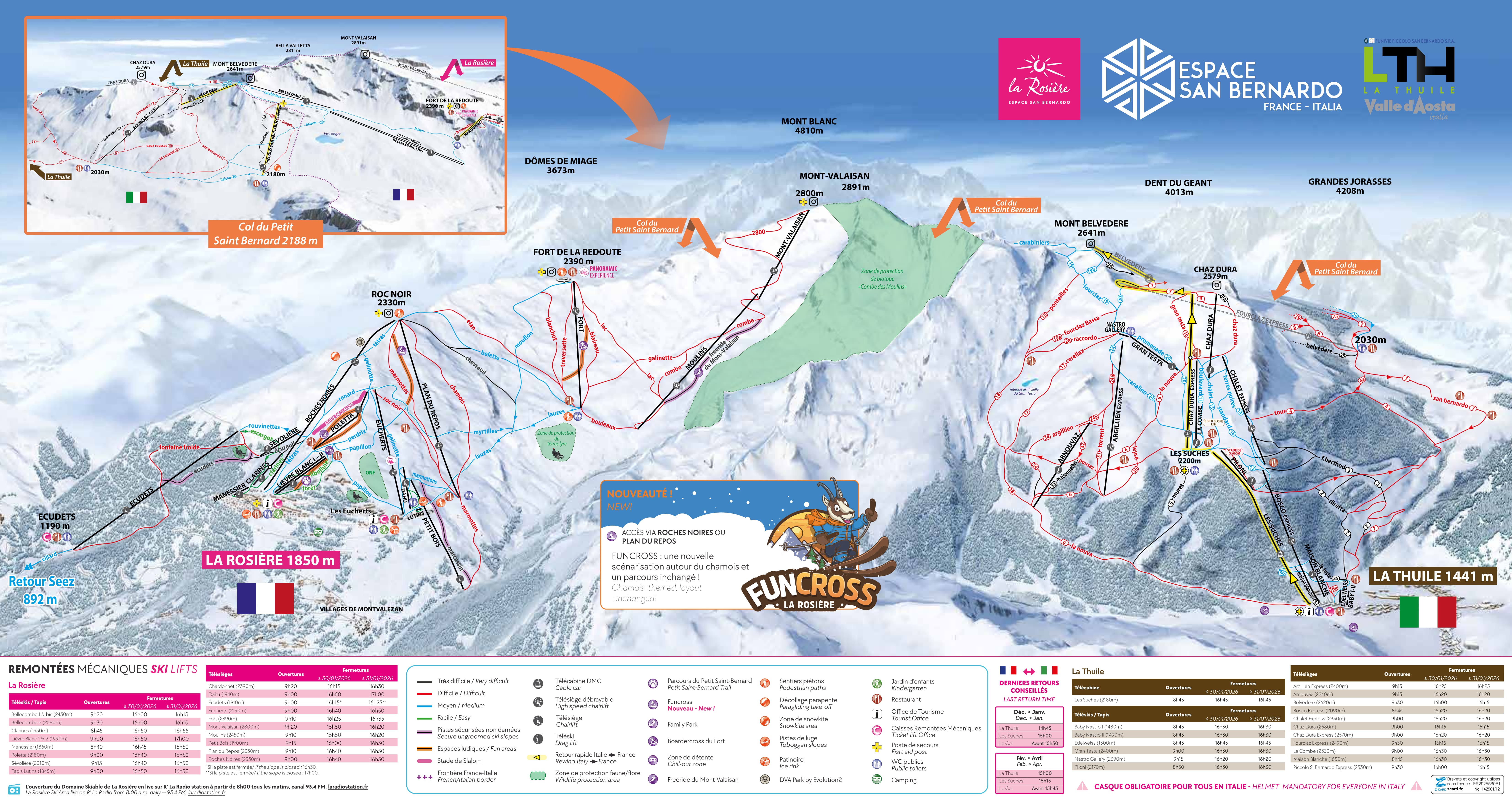 Piste Map for La Rosiere