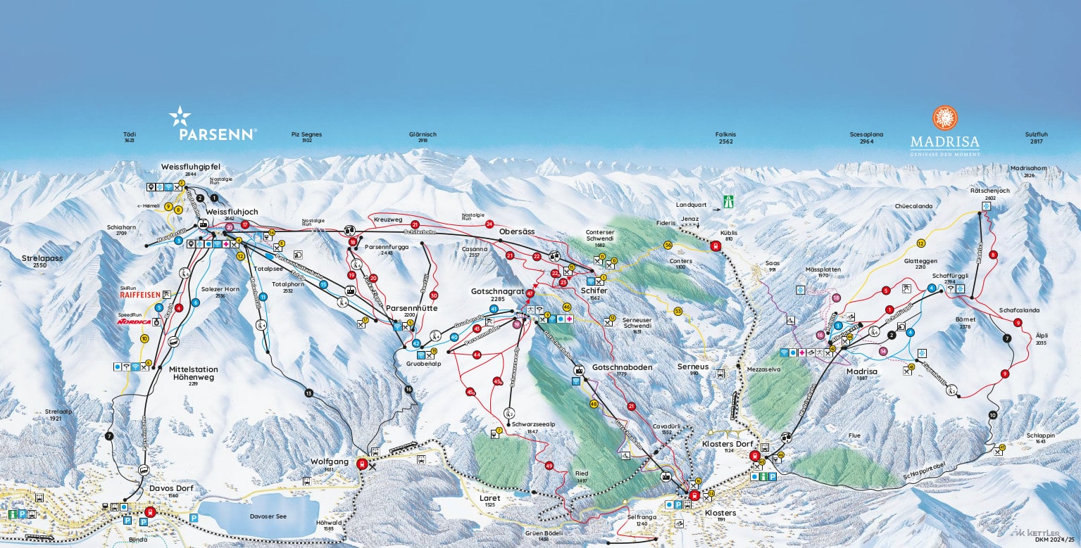 Piste Map for Klosters