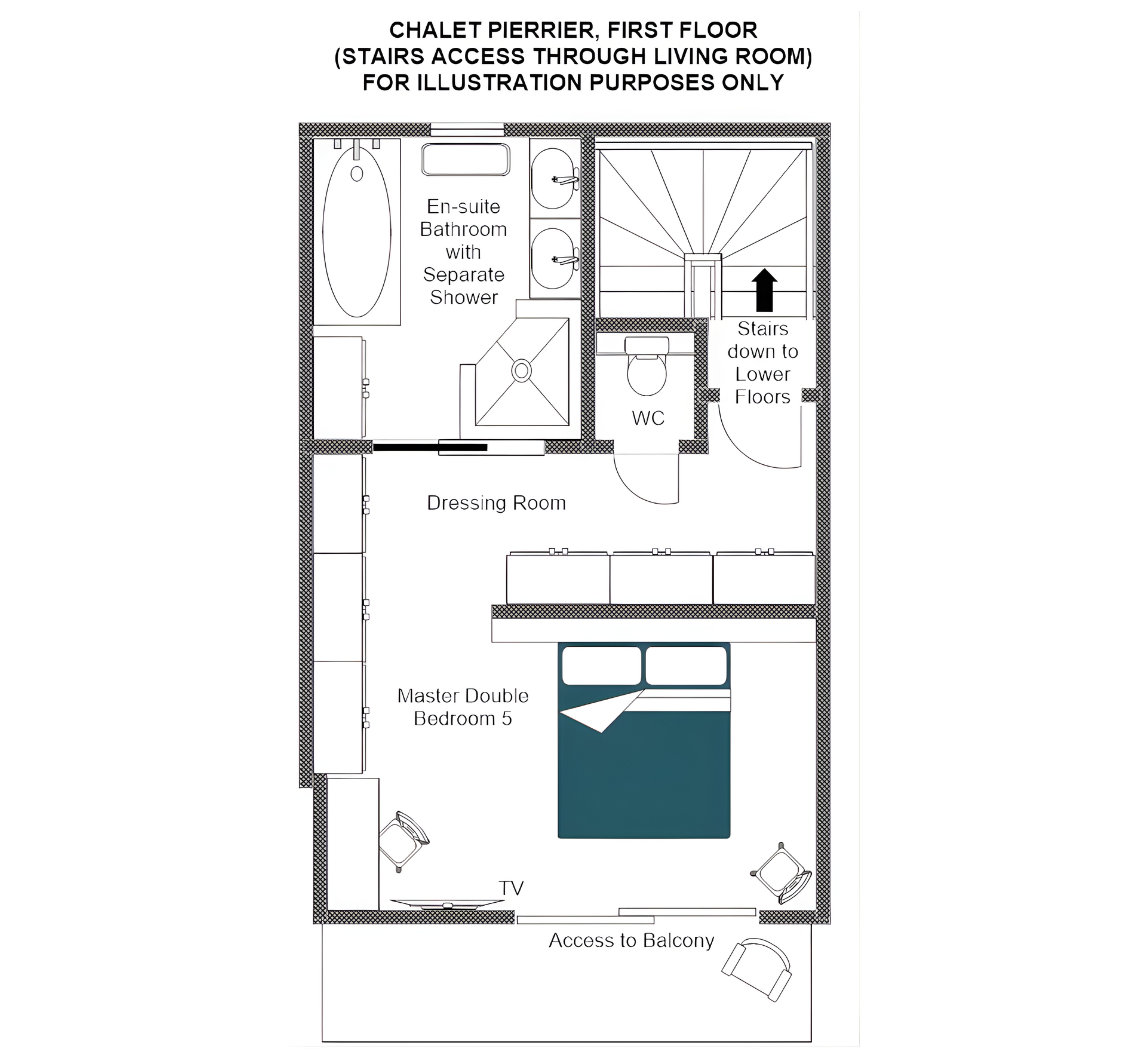 Chalet Pierrier, Verbier floorplan - The Chalet Edit
