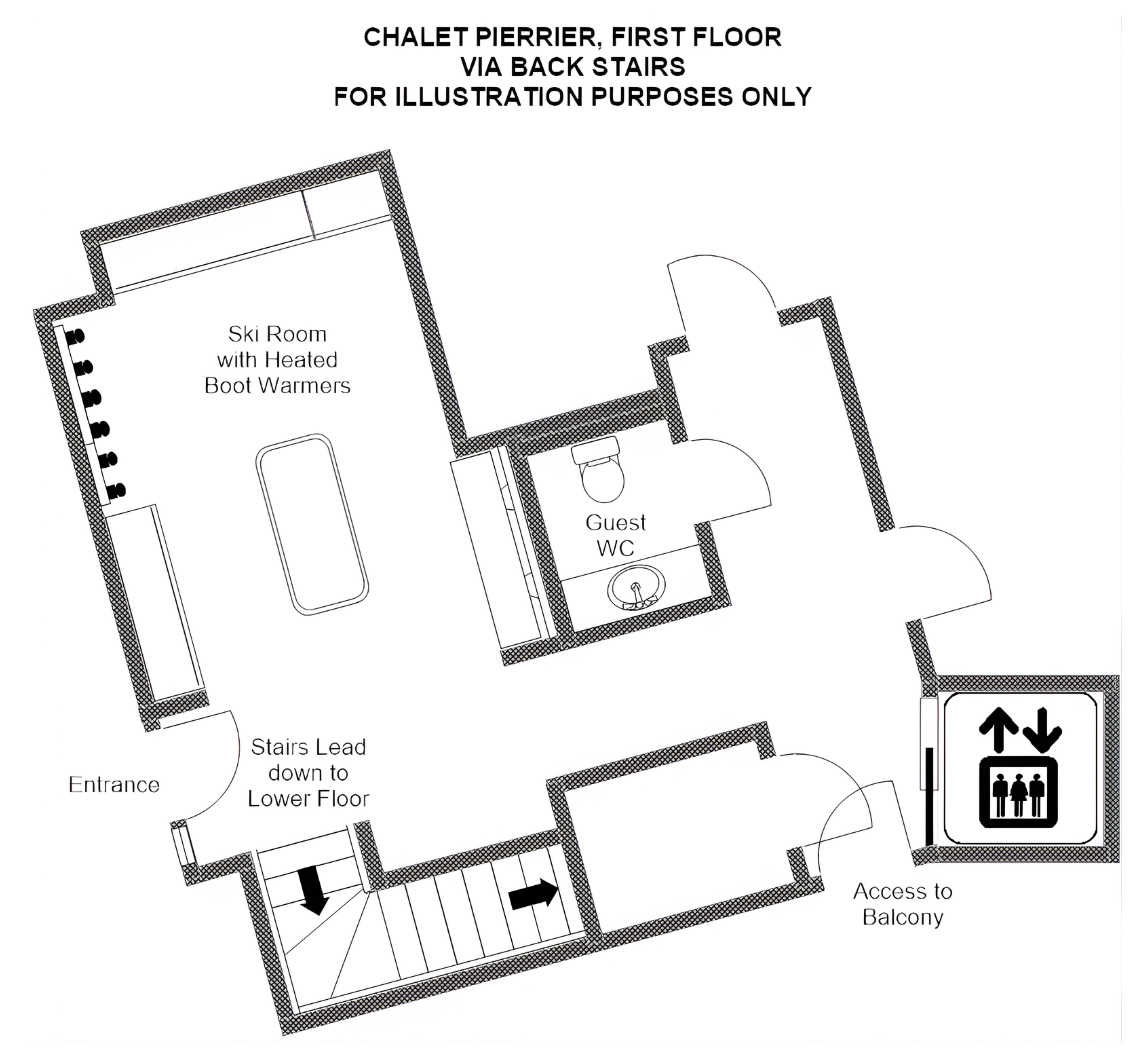 Chalet Pierrier, Verbier floorplan - The Chalet Edit