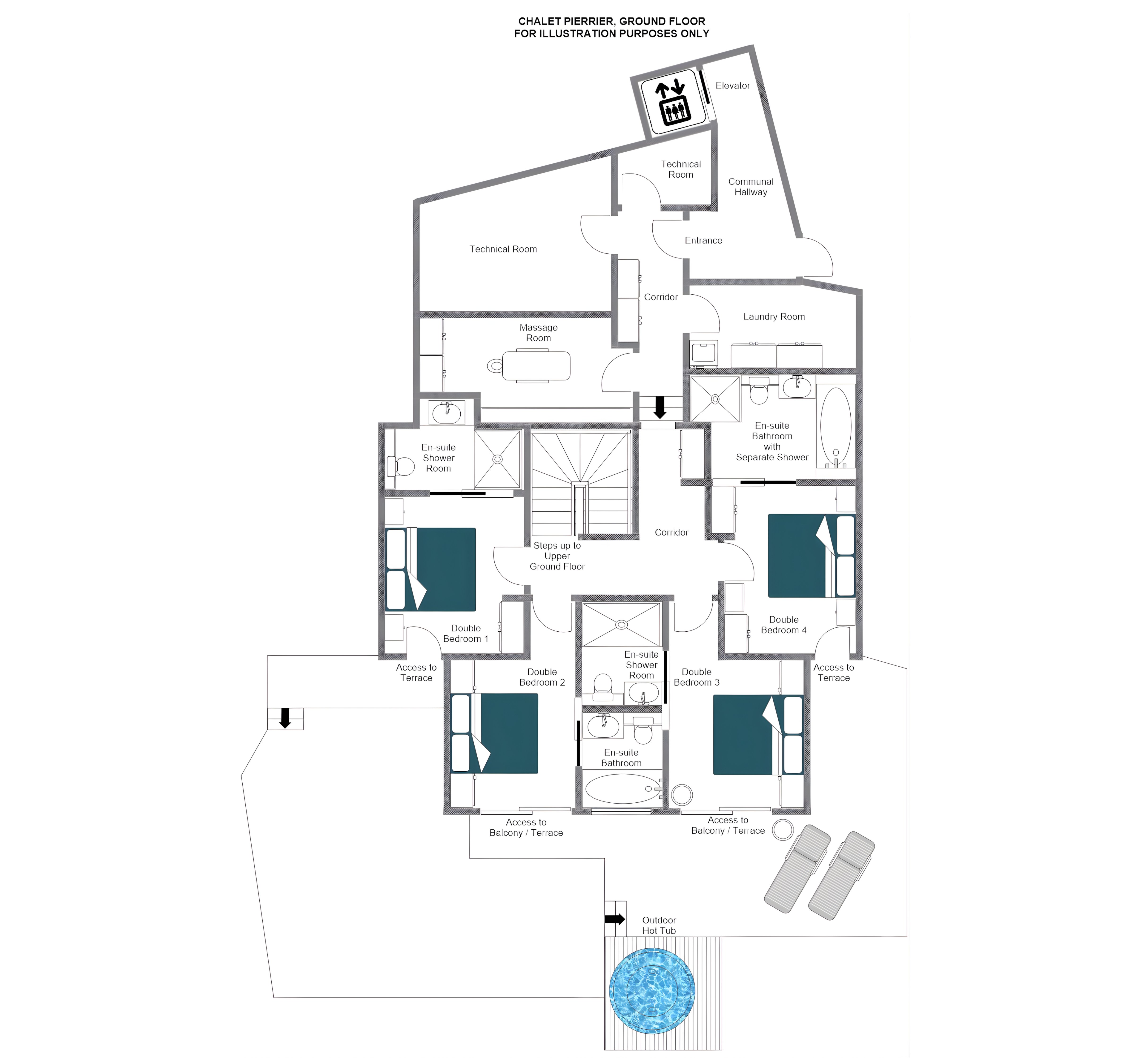 Chalet Pierrier, Verbier floorplan - The Chalet Edit