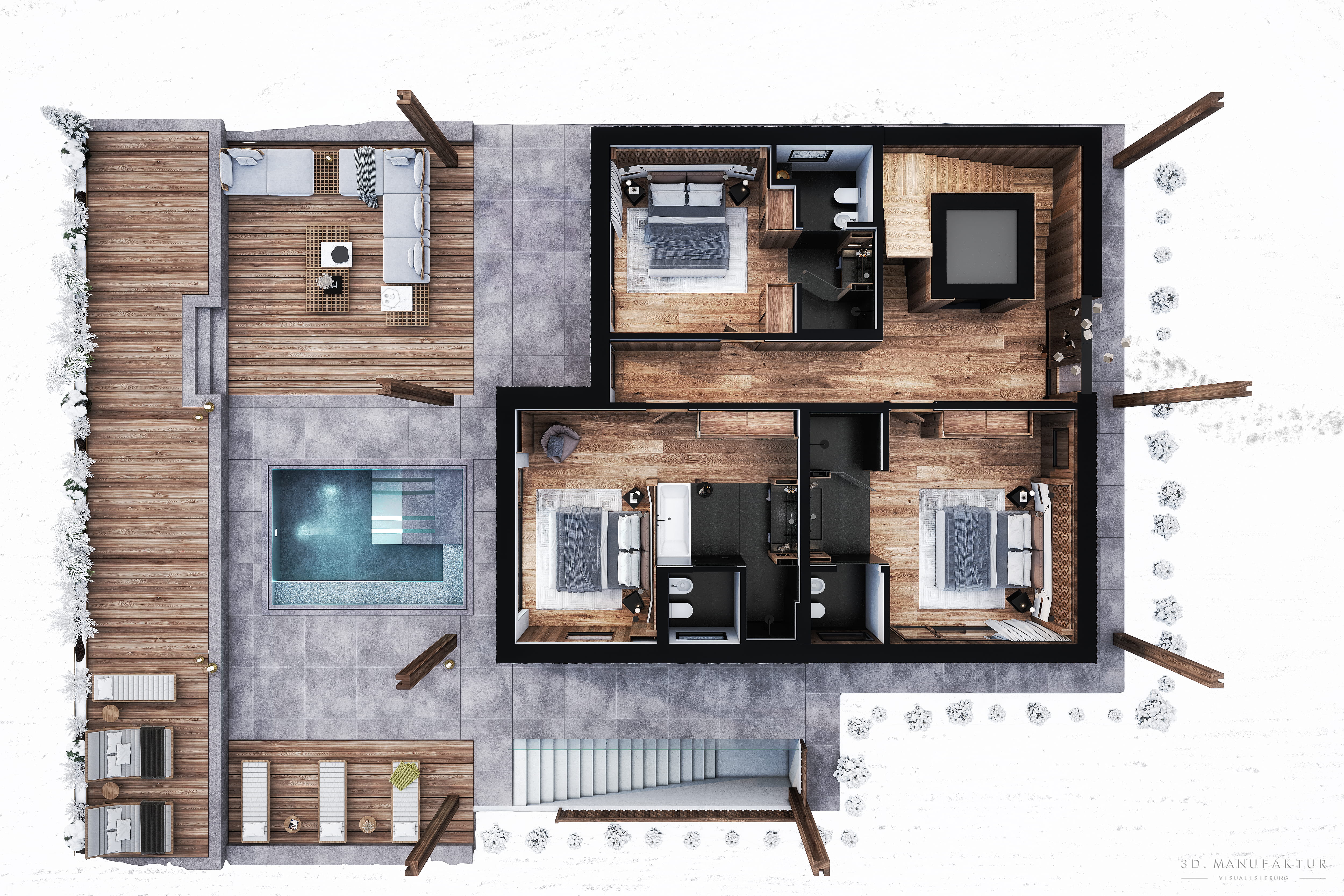 Chalet Alpurio, Selva Val Gardena floorplan - The Chalet Edit