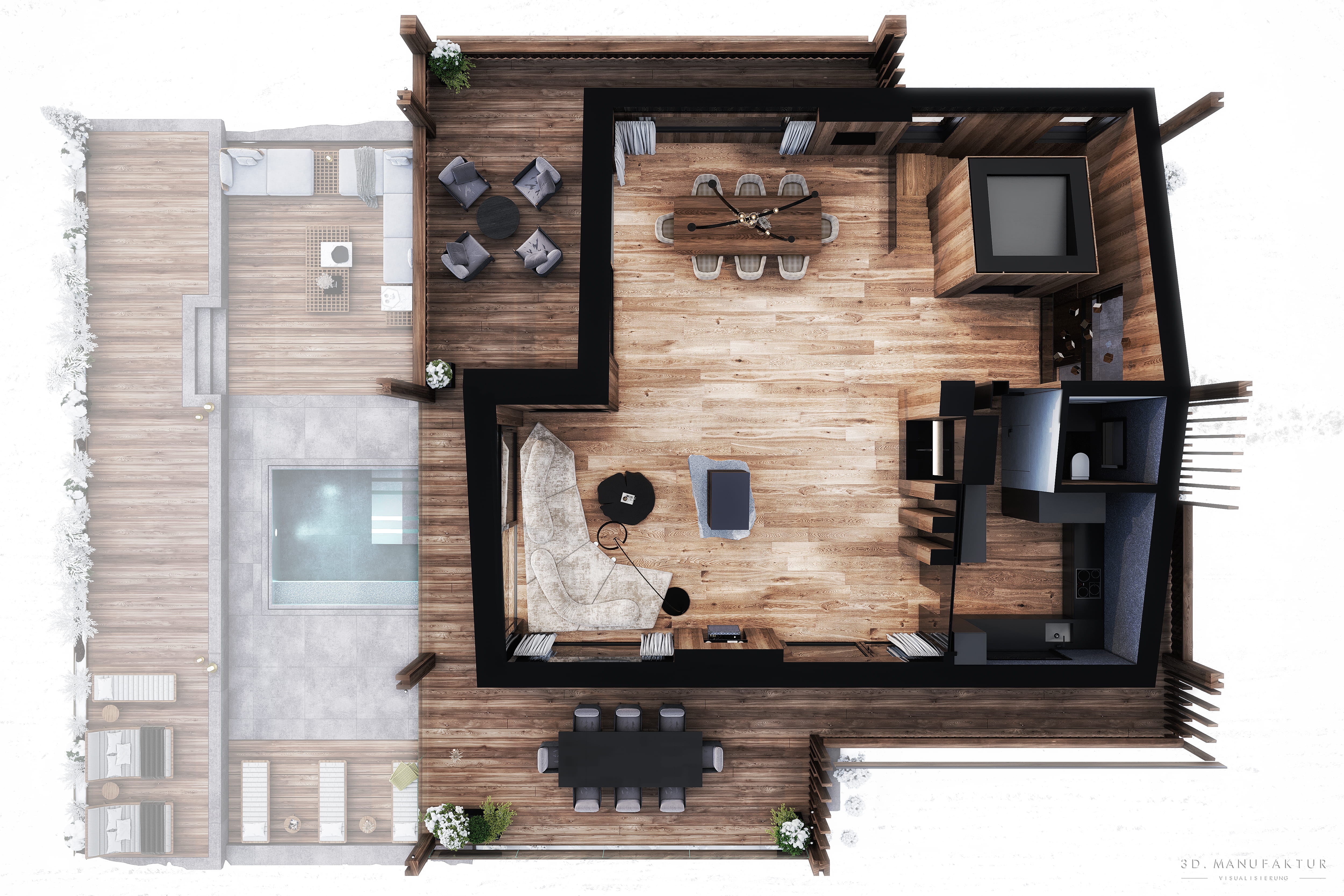 Chalet Alpurio, Selva Val Gardena floorplan - The Chalet Edit