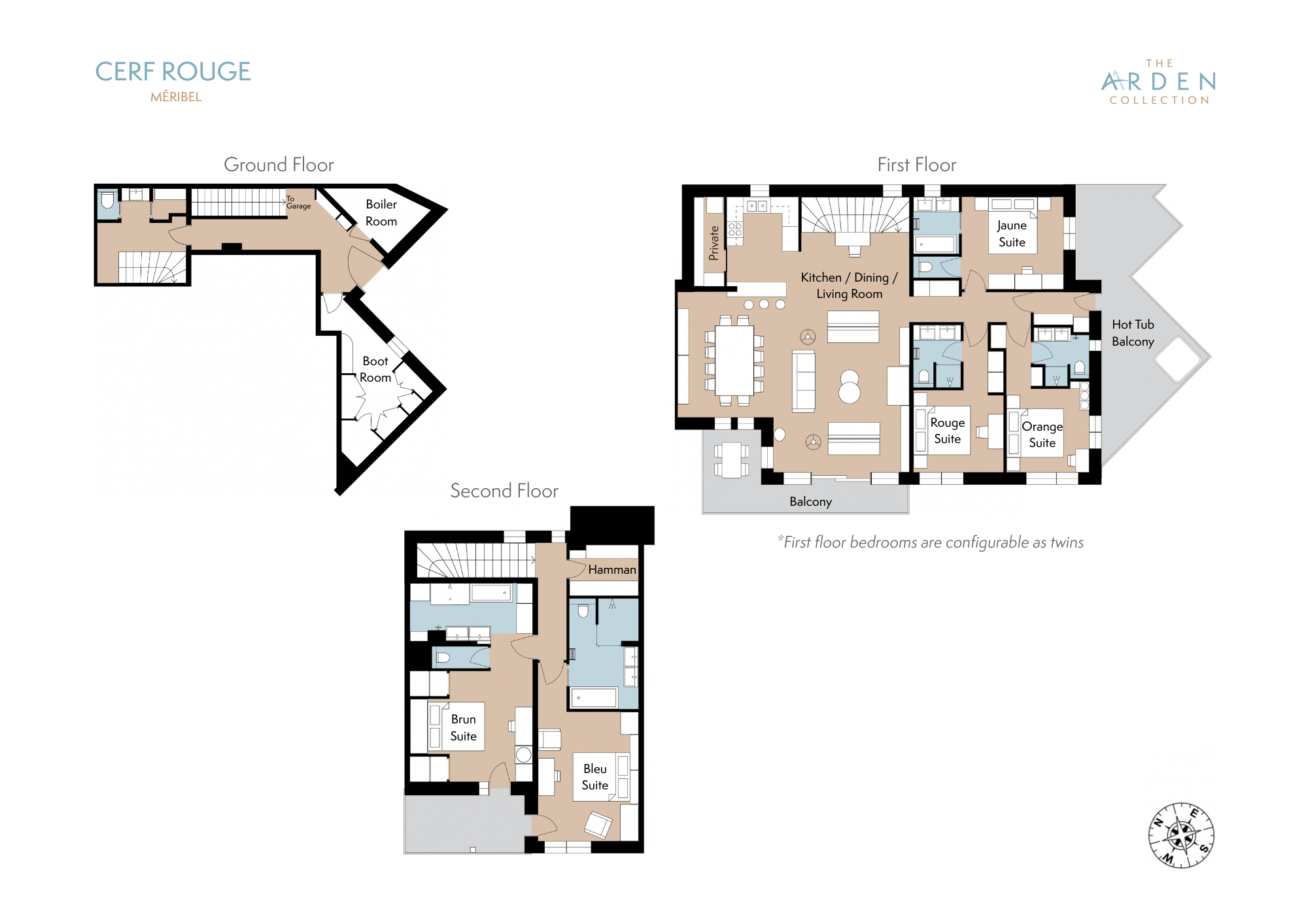 Chalet Cerf Rouge, Meribel Village floorplan - The Chalet Edit