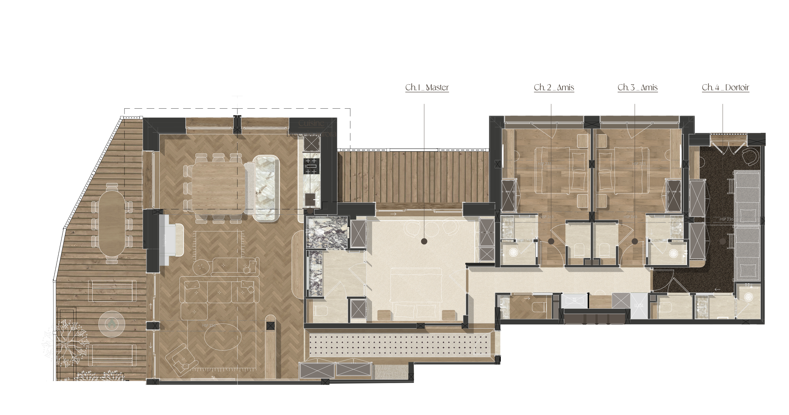 Le Joshua, Val d'Isere floorplan - The Chalet Edit