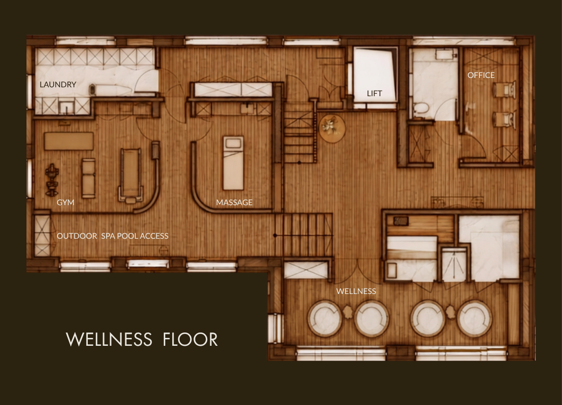 Chalet Chiarina, Cervinia floorplan - The Chalet Edit