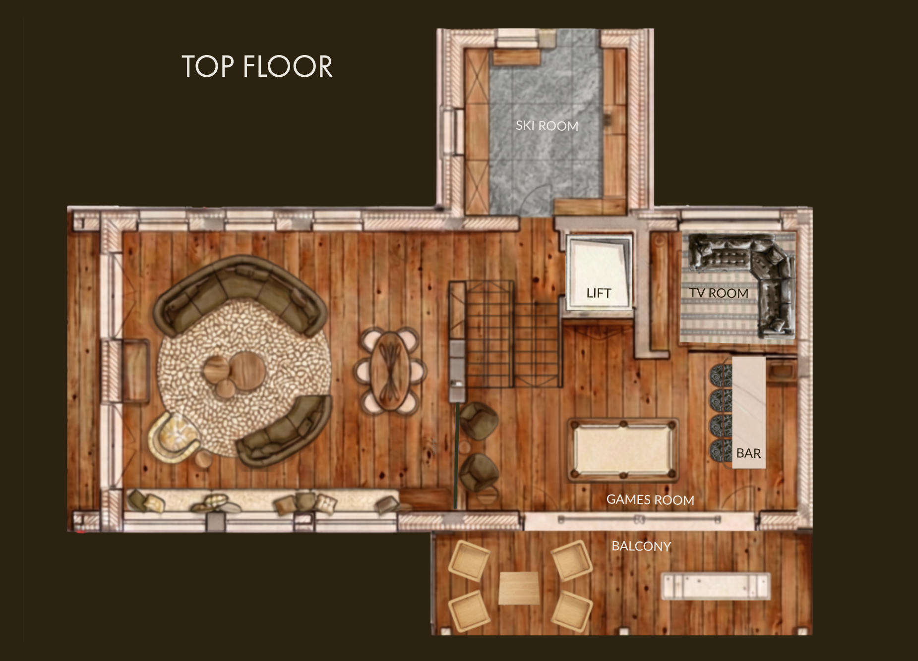 Chalet Chiarina, Cervinia floorplan - The Chalet Edit